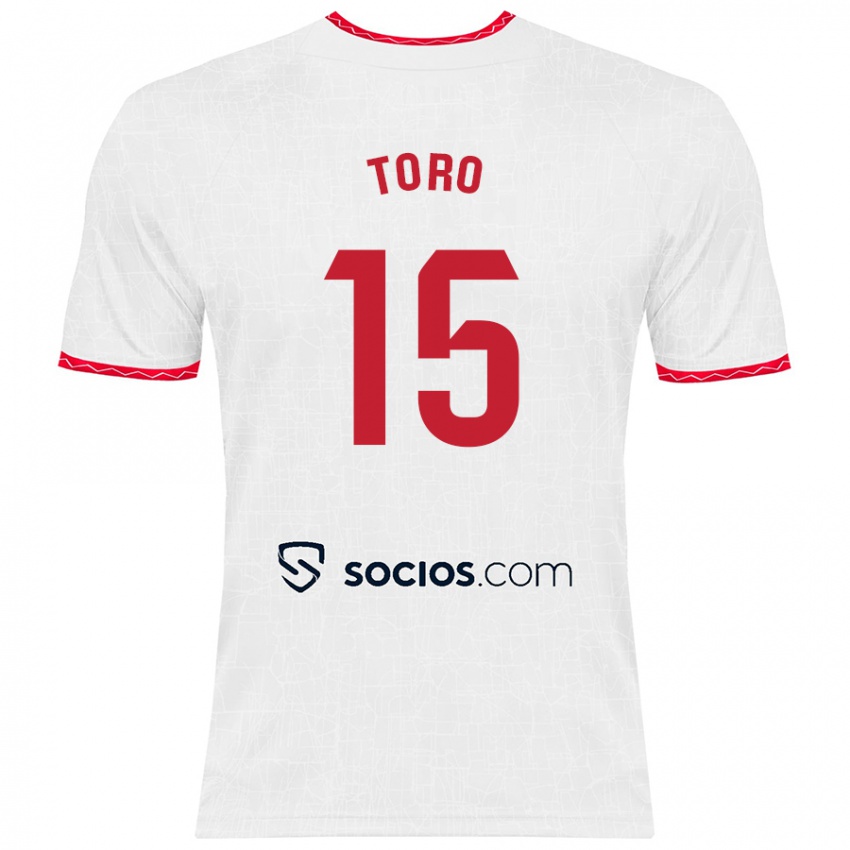 Kinder Juanan Toro #15 Weiß Rot Heimtrikot Trikot 2024/25 T-Shirt Österreich