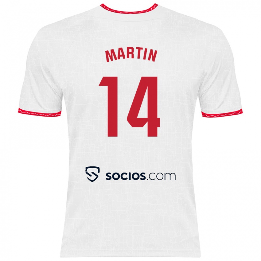 Kinder Nazareth Martín #14 Weiß Rot Heimtrikot Trikot 2024/25 T-Shirt Österreich