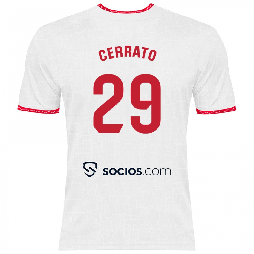 Kinder Alba Cerrato Izquierdo #29 Weiß Rot Heimtrikot Trikot 2024/25 T-Shirt Österreich