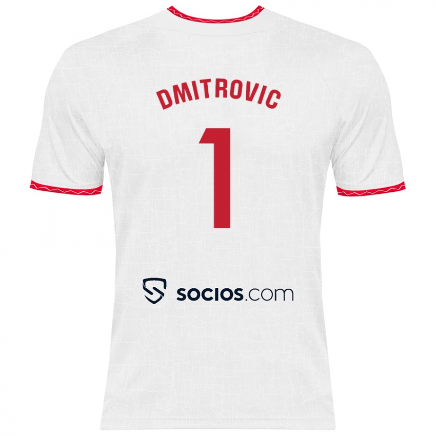 Kinder Marko Dmitrović #1 Weiß Rot Heimtrikot Trikot 2024/25 T-Shirt Österreich