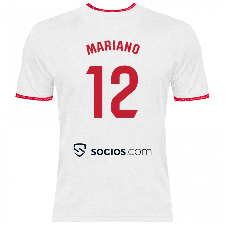 Kinder Mariano Diaz #12 Weiß Rot Heimtrikot Trikot 2024/25 T-Shirt Österreich