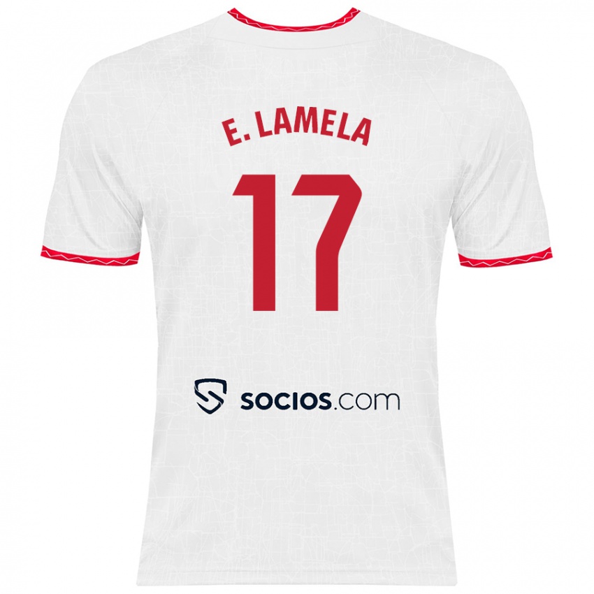 Kinder Erik Lamela #17 Weiß Rot Heimtrikot Trikot 2024/25 T-Shirt Österreich