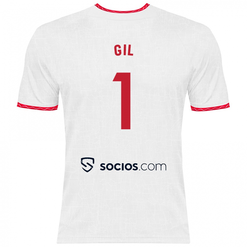 Kinder David Gil #1 Weiß Rot Heimtrikot Trikot 2024/25 T-Shirt Österreich