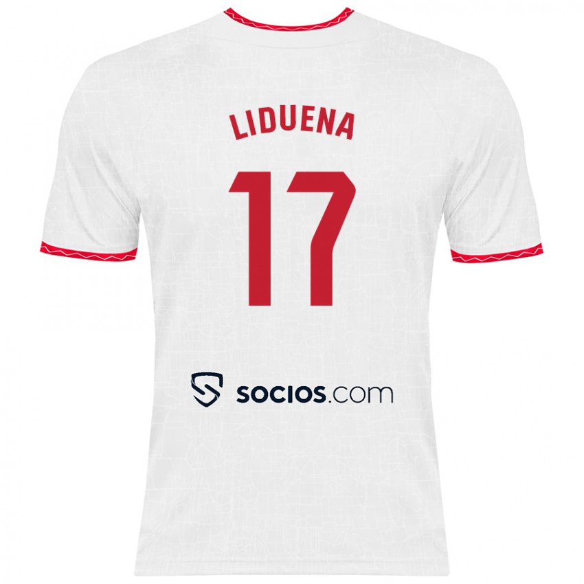 Kinder Daniel Lidueña #17 Weiß Rot Heimtrikot Trikot 2024/25 T-Shirt Österreich