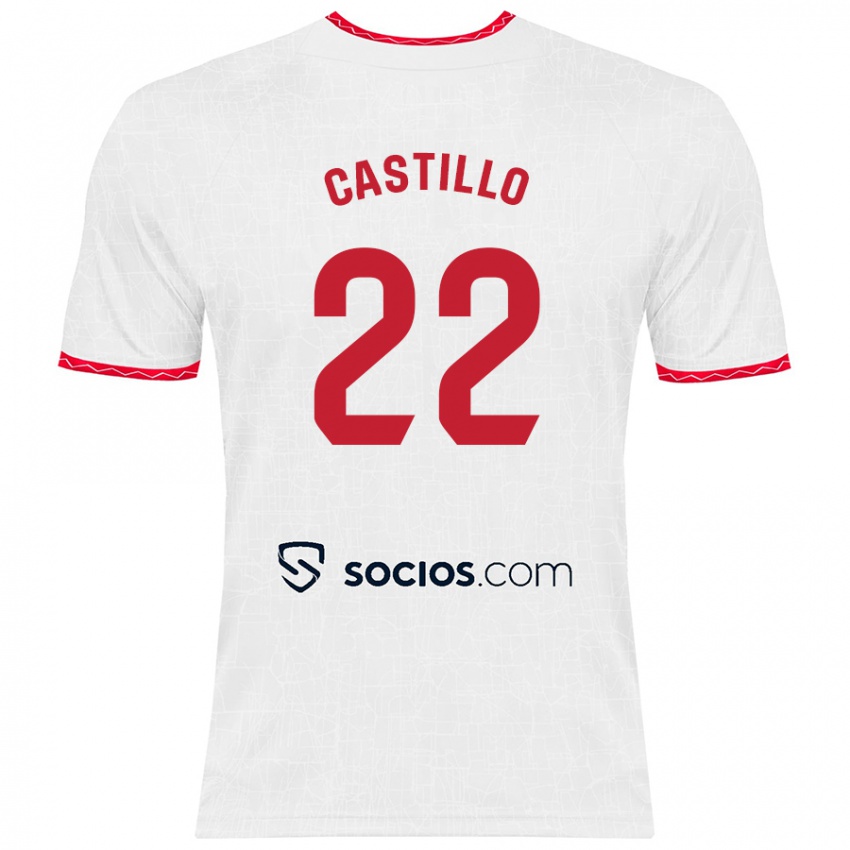 Kinder José Castillo #22 Weiß Rot Heimtrikot Trikot 2024/25 T-Shirt Österreich