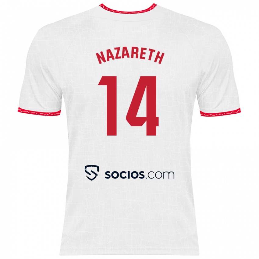 Kinder Nazaret Martín #14 Weiß Rot Heimtrikot Trikot 2024/25 T-Shirt Österreich