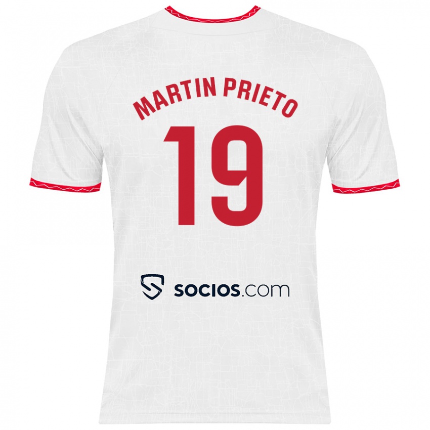 Kinder Cristina Martín-Prieto Gutiérrez #19 Weiß Rot Heimtrikot Trikot 2024/25 T-Shirt Österreich