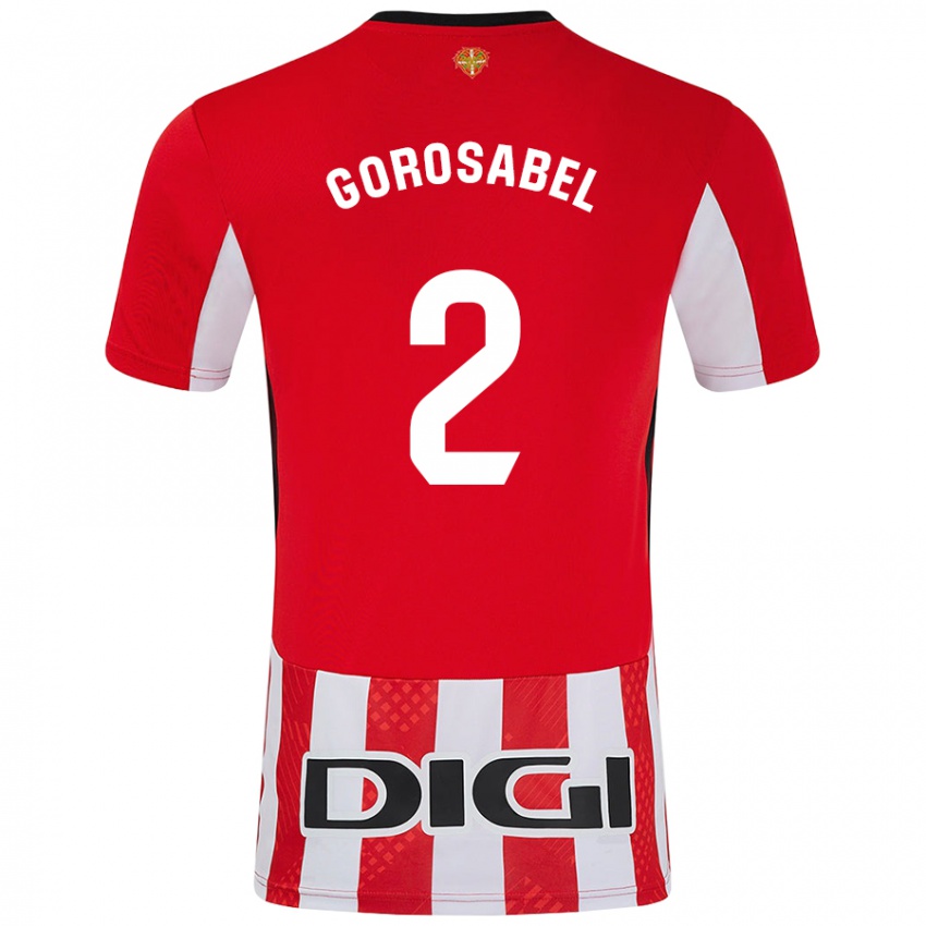 Kinder Andoni Gorosabel #2 Rot Weiß Heimtrikot Trikot 2024/25 T-Shirt Österreich