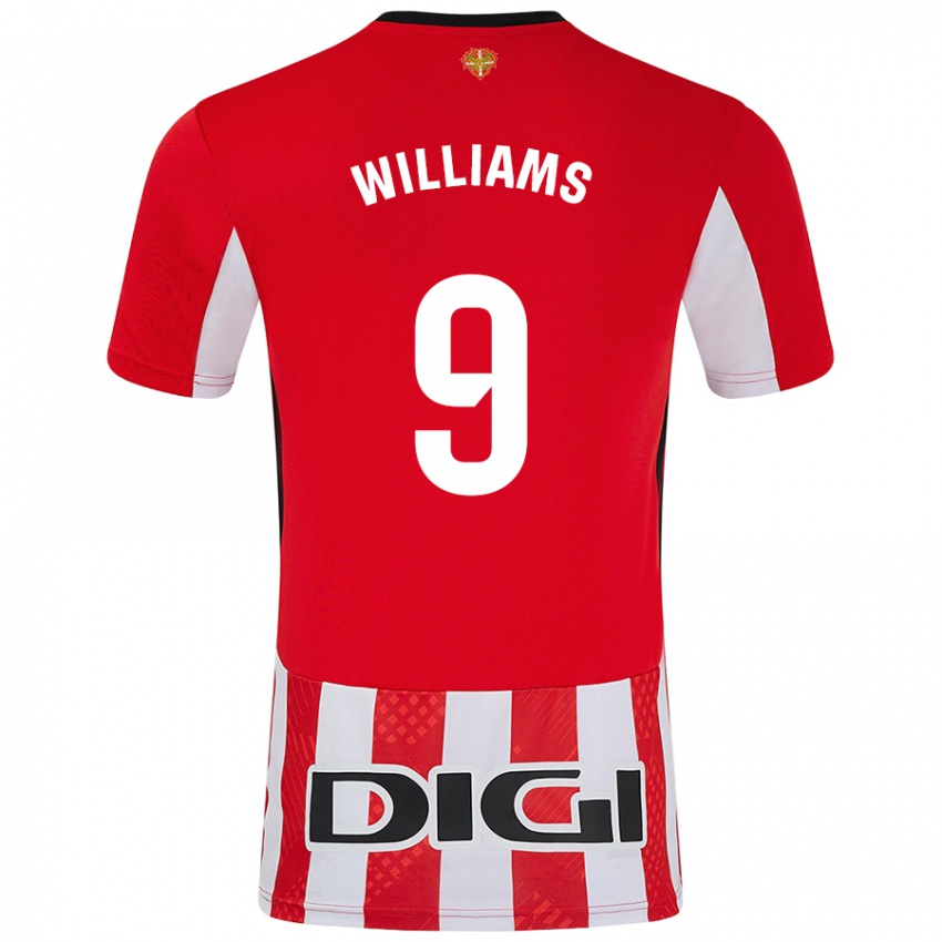 Kinder Iñaki Williams #9 Rot Weiß Heimtrikot Trikot 2024/25 T-Shirt Österreich