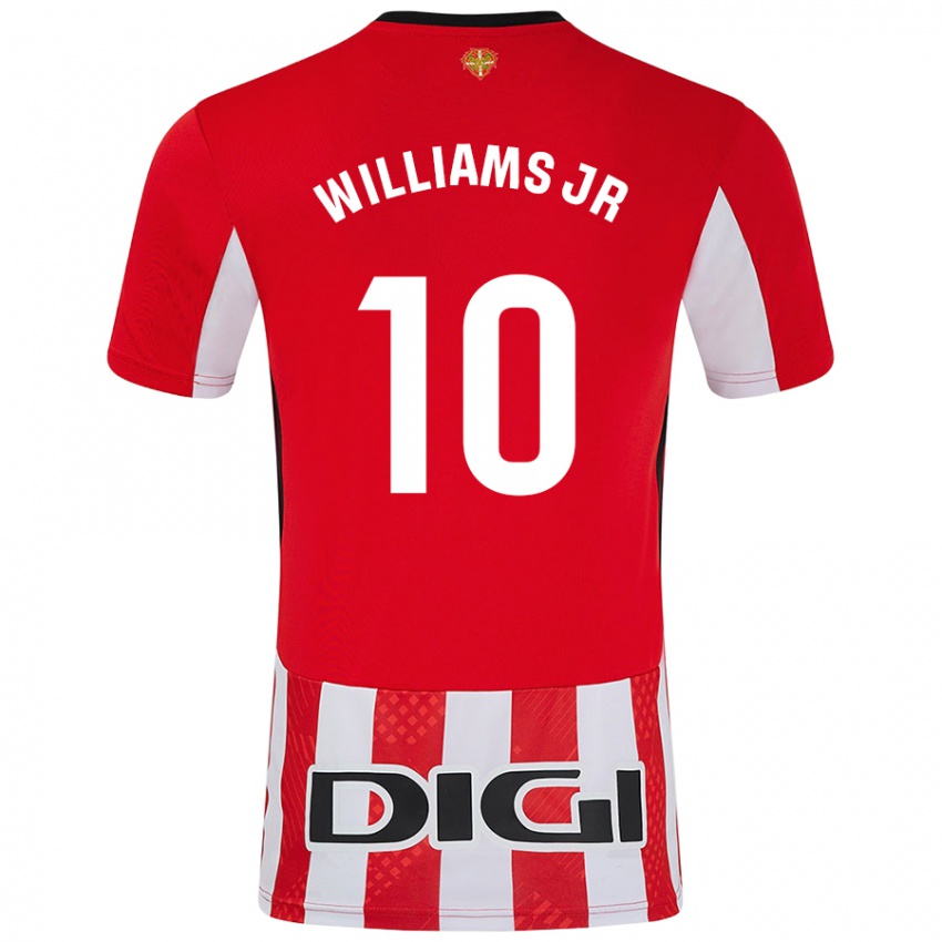 Kinder Nico Williams #10 Rot Weiß Heimtrikot Trikot 2024/25 T-Shirt Österreich