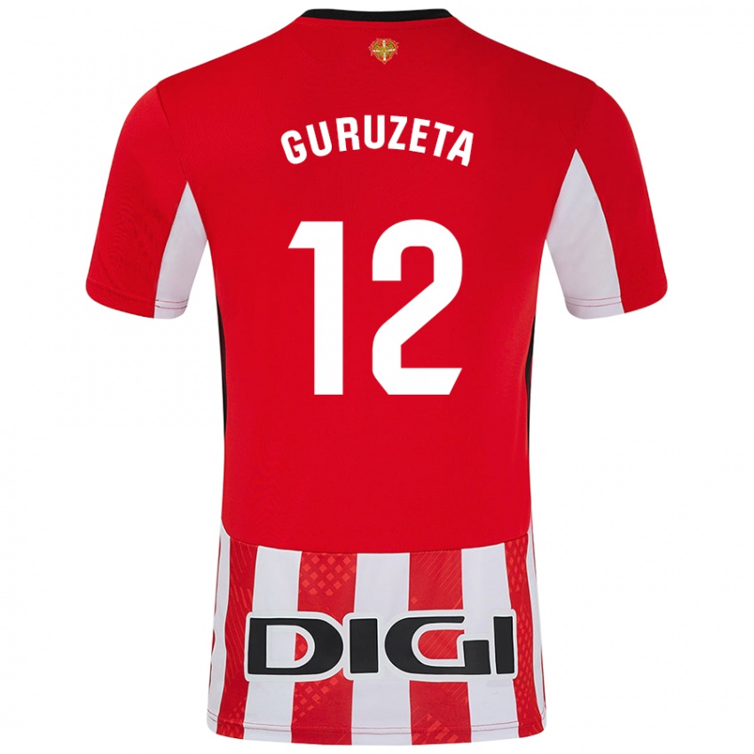 Kinder Gorka Guruzeta #12 Rot Weiß Heimtrikot Trikot 2024/25 T-Shirt Österreich