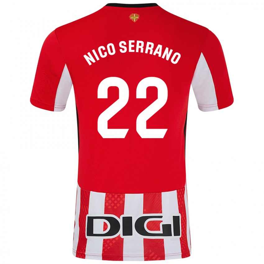 Kinder Nico Serrano #22 Rot Weiß Heimtrikot Trikot 2024/25 T-Shirt Österreich