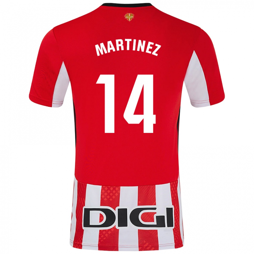 Kinder Pablo Martínez #14 Rot Weiß Heimtrikot Trikot 2024/25 T-Shirt Österreich