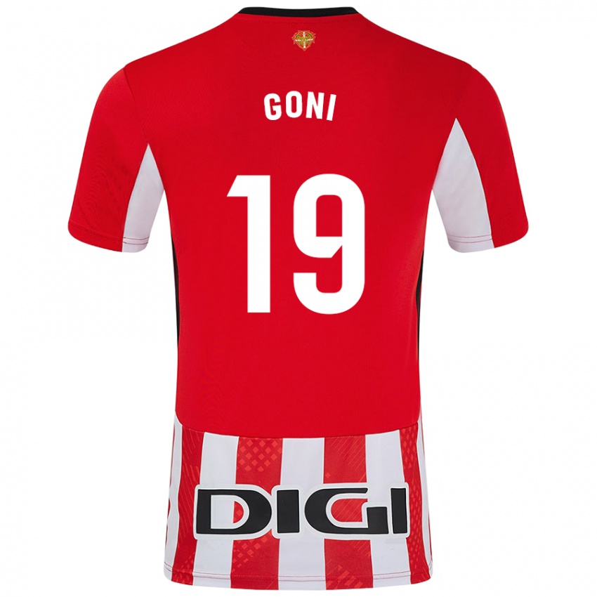 Kinder Marcos Goñi #19 Rot Weiß Heimtrikot Trikot 2024/25 T-Shirt Österreich