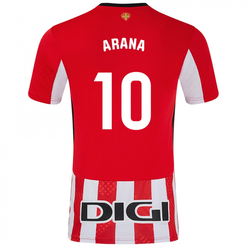 Kinder Paula Arana Montes #10 Rot Weiß Heimtrikot Trikot 2024/25 T-Shirt Österreich