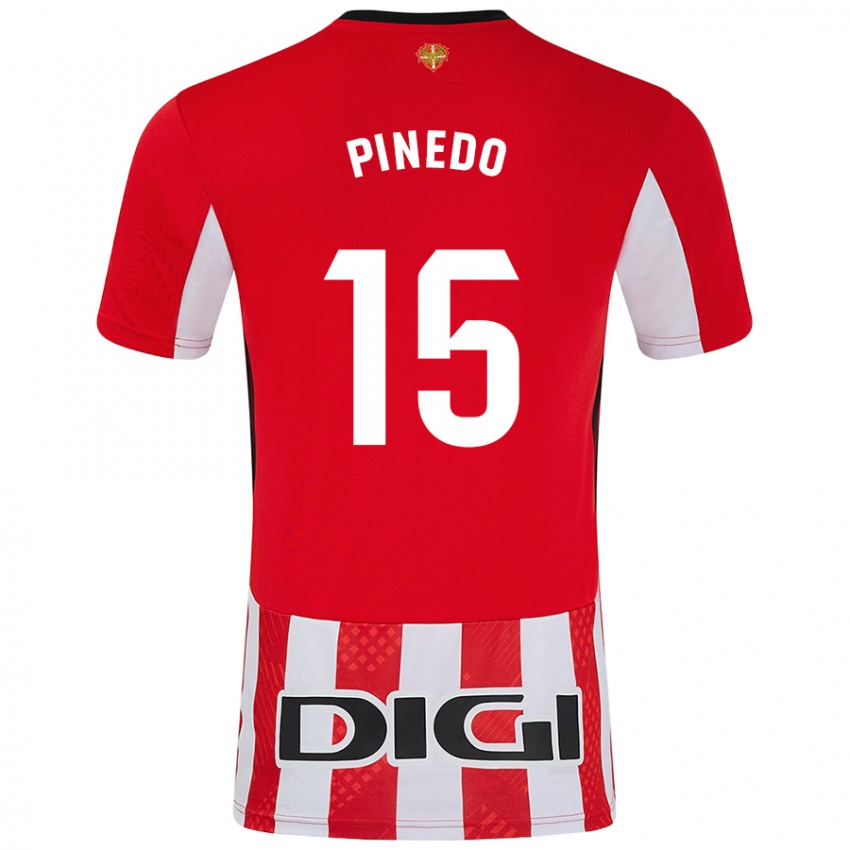 Kinder Clara Pinedo Castresana #15 Rot Weiß Heimtrikot Trikot 2024/25 T-Shirt Österreich