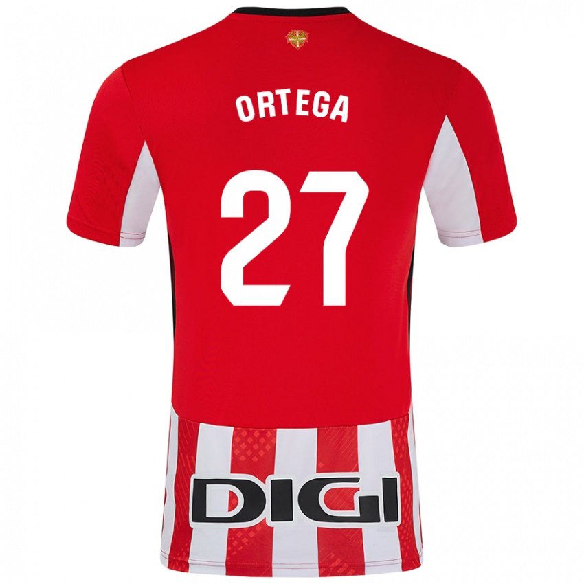 Kinder Sara Ortega #27 Rot Weiß Heimtrikot Trikot 2024/25 T-Shirt Österreich