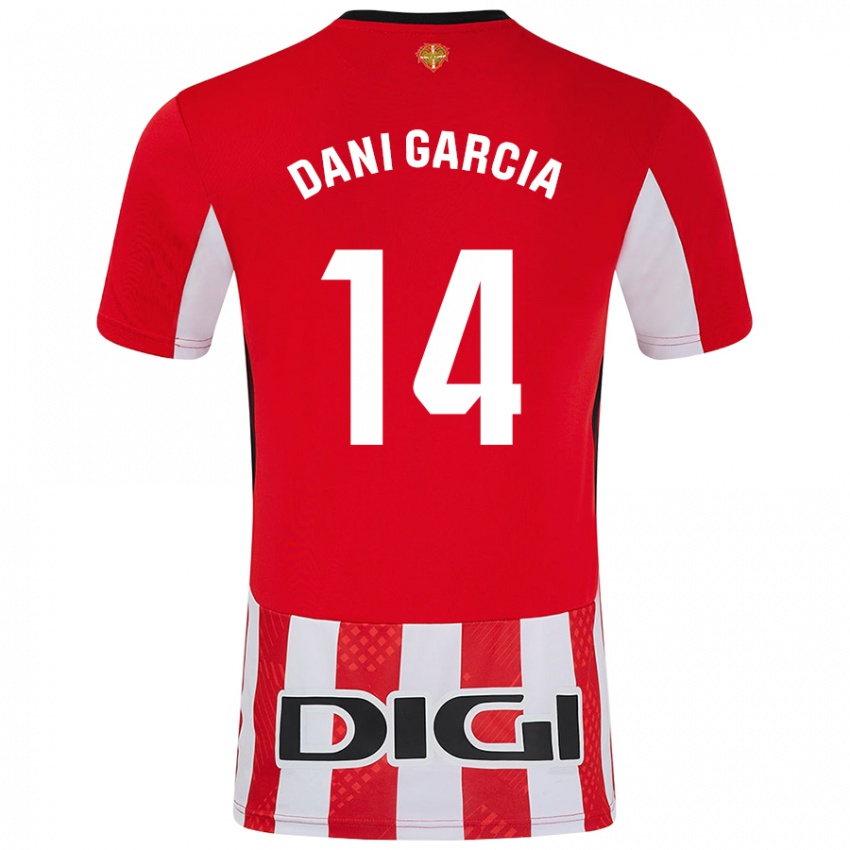 Kinder Dani García #14 Rot Weiß Heimtrikot Trikot 2024/25 T-Shirt Österreich