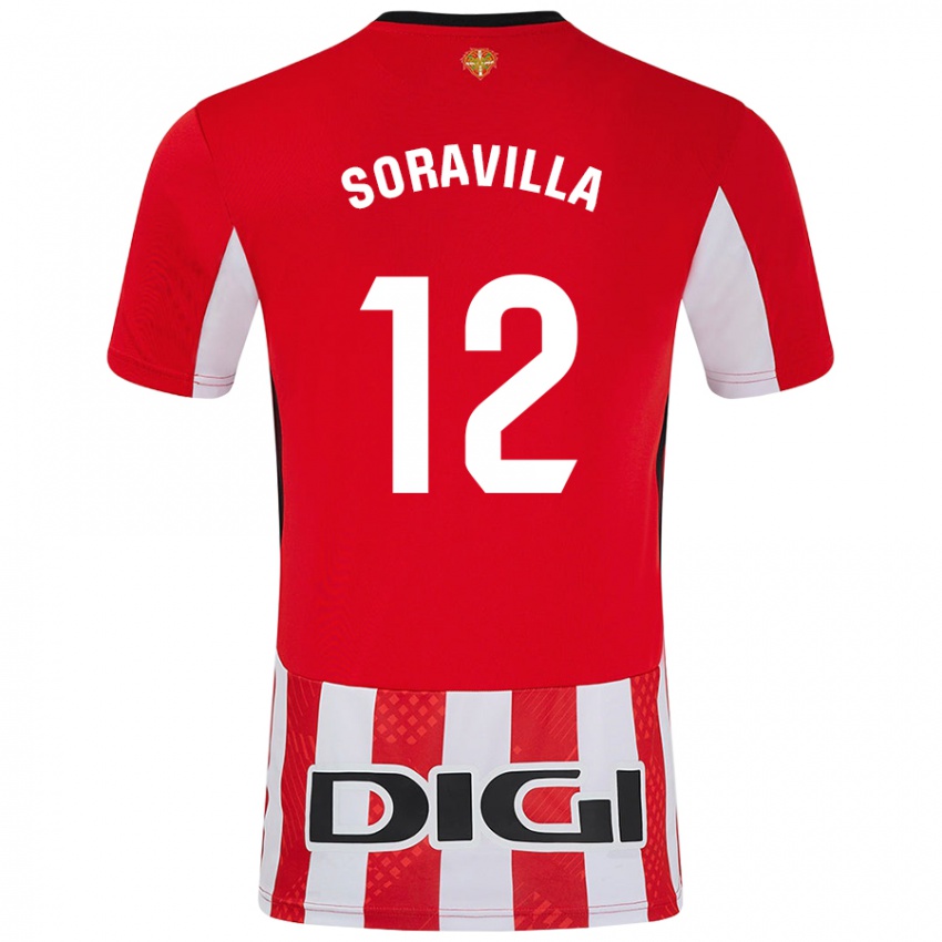 Kinder Ander Soravilla #12 Rot Weiß Heimtrikot Trikot 2024/25 T-Shirt Österreich