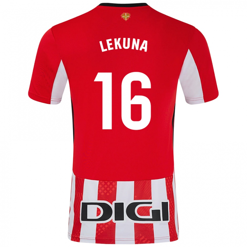 Kinder Adrián Lekuna #16 Rot Weiß Heimtrikot Trikot 2024/25 T-Shirt Österreich