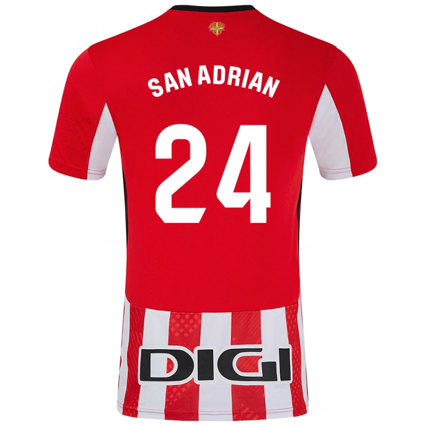 Kinder Marta San Adrián Rocandio #24 Rot Weiß Heimtrikot Trikot 2024/25 T-Shirt Österreich