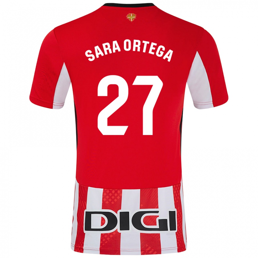 Kinder Sara Ortega Ruiz #27 Rot Weiß Heimtrikot Trikot 2024/25 T-Shirt Österreich