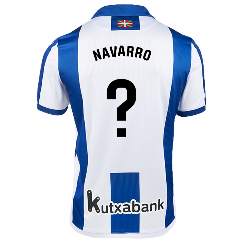 Kinder Robert Navarro #0 Weiß Blau Heimtrikot Trikot 2024/25 T-Shirt Österreich