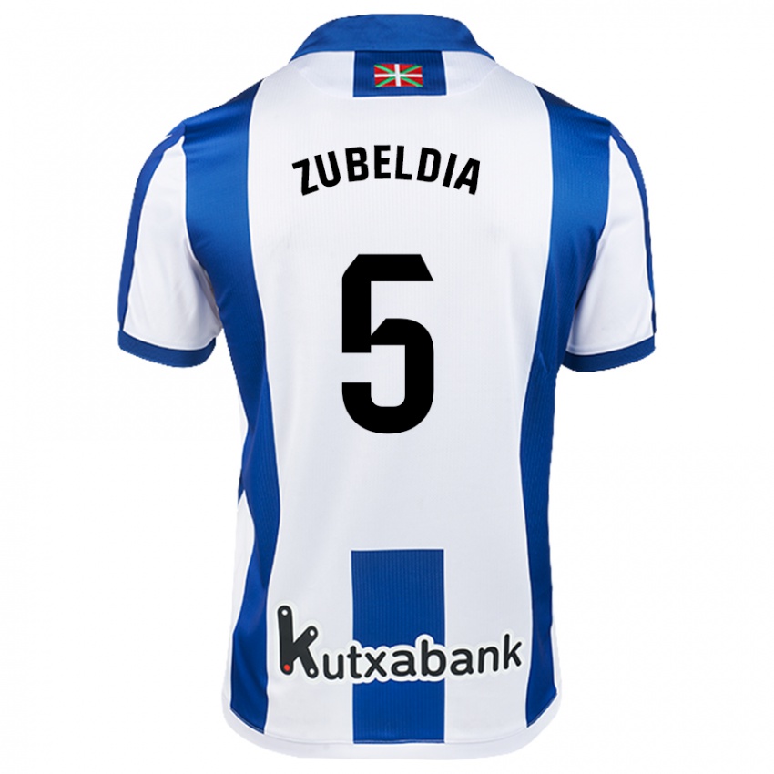 Kinder Igor Zubeldia #5 Weiß Blau Heimtrikot Trikot 2024/25 T-Shirt Österreich