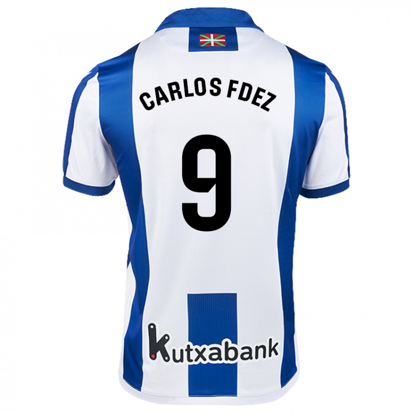 Kinder Carlos Fernández #9 Weiß Blau Heimtrikot Trikot 2024/25 T-Shirt Österreich