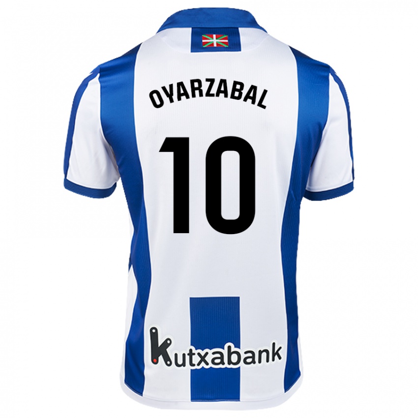 Kinder Mikel Oyarzabal #10 Weiß Blau Heimtrikot Trikot 2024/25 T-Shirt Österreich