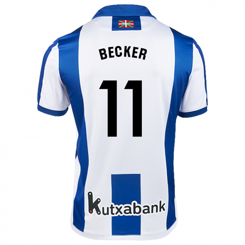 Kinder Sheraldo Becker #11 Weiß Blau Heimtrikot Trikot 2024/25 T-Shirt Österreich