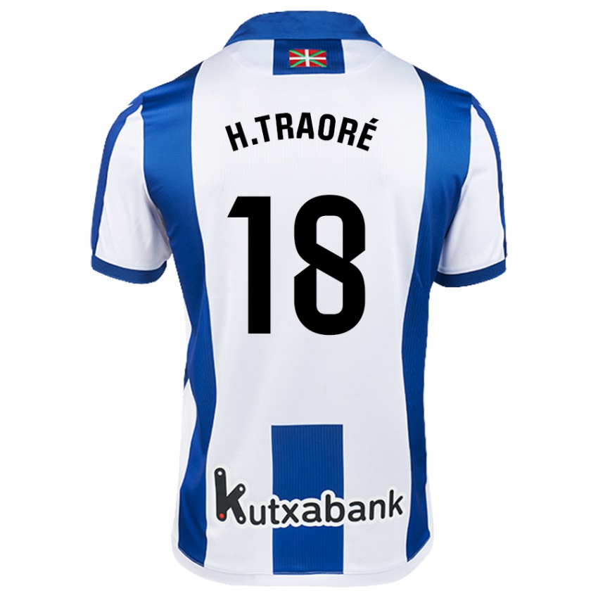 Kinder Hamari Traoré #18 Weiß Blau Heimtrikot Trikot 2024/25 T-Shirt Österreich