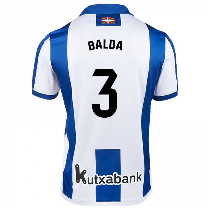 Kinder Jon Balda #3 Weiß Blau Heimtrikot Trikot 2024/25 T-Shirt Österreich