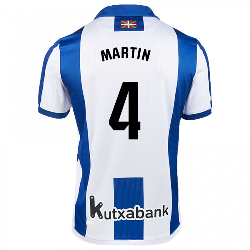 Kinder Jon Martín #4 Weiß Blau Heimtrikot Trikot 2024/25 T-Shirt Österreich