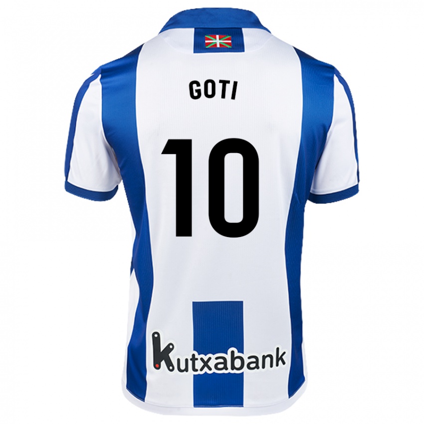 Kinder Mikel Goti #10 Weiß Blau Heimtrikot Trikot 2024/25 T-Shirt Österreich