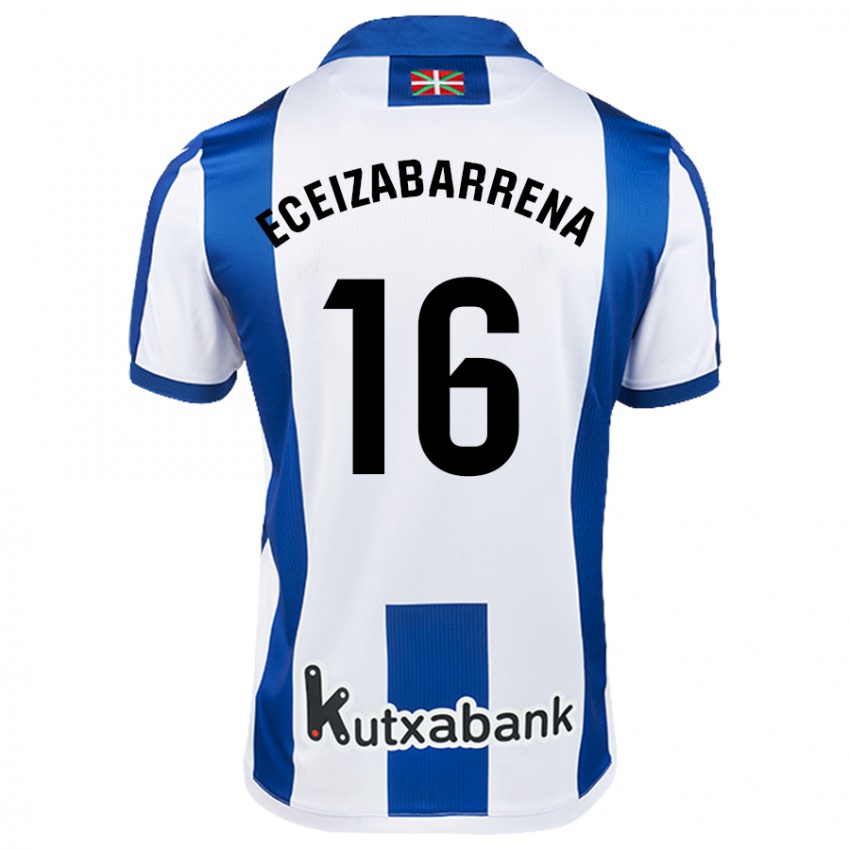 Kinder Jon Eceizabarrena #16 Weiß Blau Heimtrikot Trikot 2024/25 T-Shirt Österreich