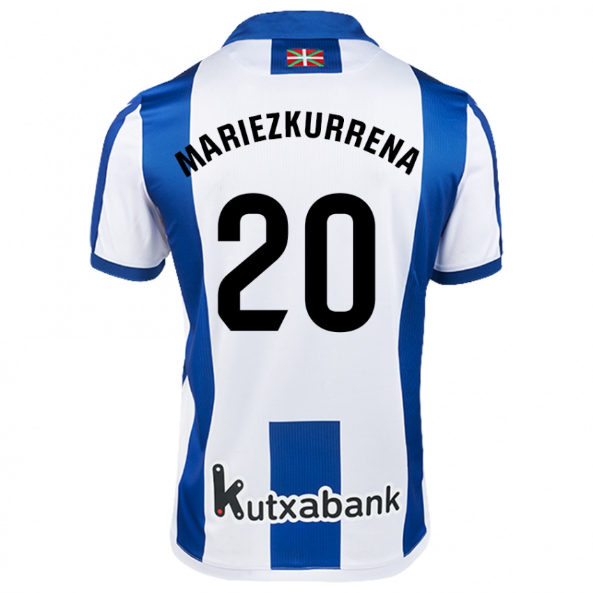 Kinder Arkaitz Mariezkurrena #20 Weiß Blau Heimtrikot Trikot 2024/25 T-Shirt Österreich