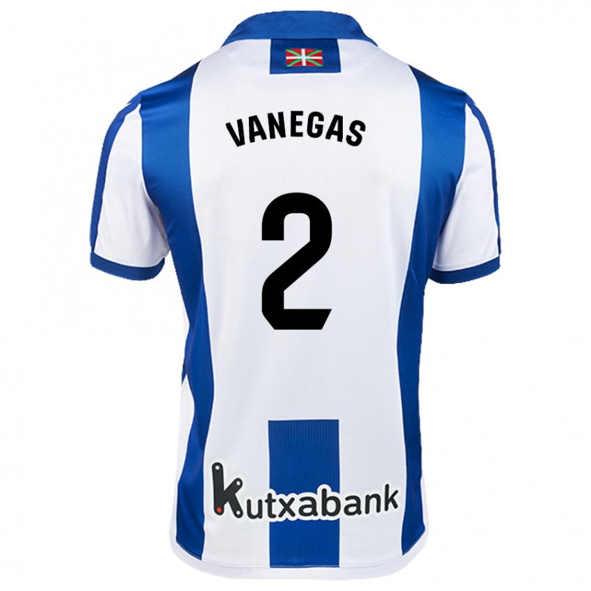 Kinder Manuela Vanegas Cataño #2 Weiß Blau Heimtrikot Trikot 2024/25 T-Shirt Österreich