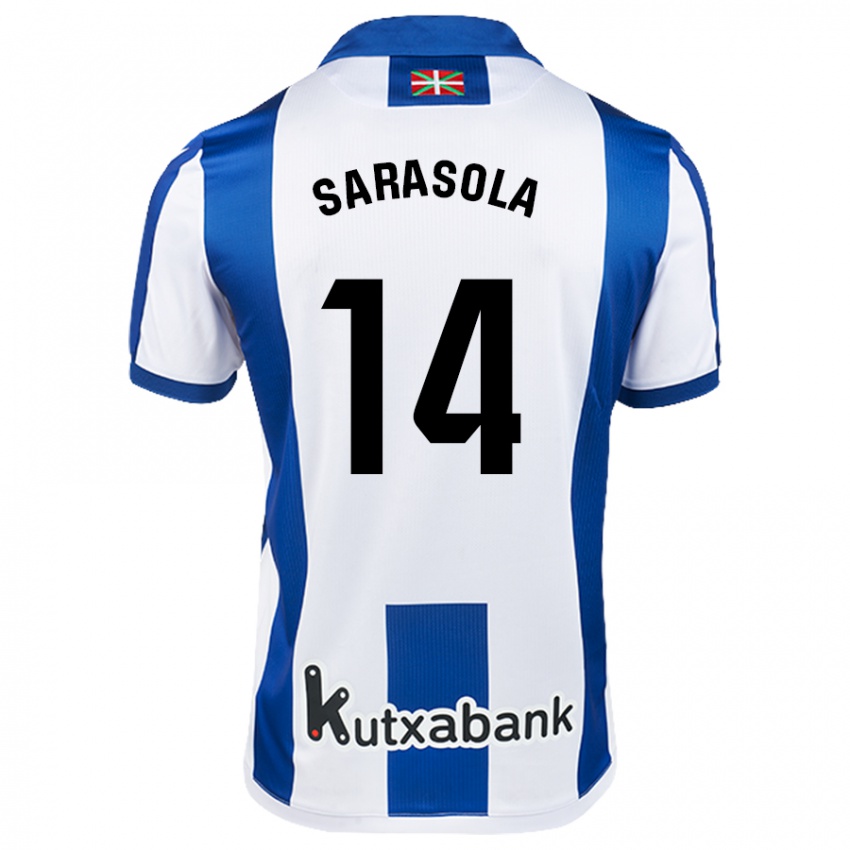 Kinder Izarne Sarasola Beain #14 Weiß Blau Heimtrikot Trikot 2024/25 T-Shirt Österreich