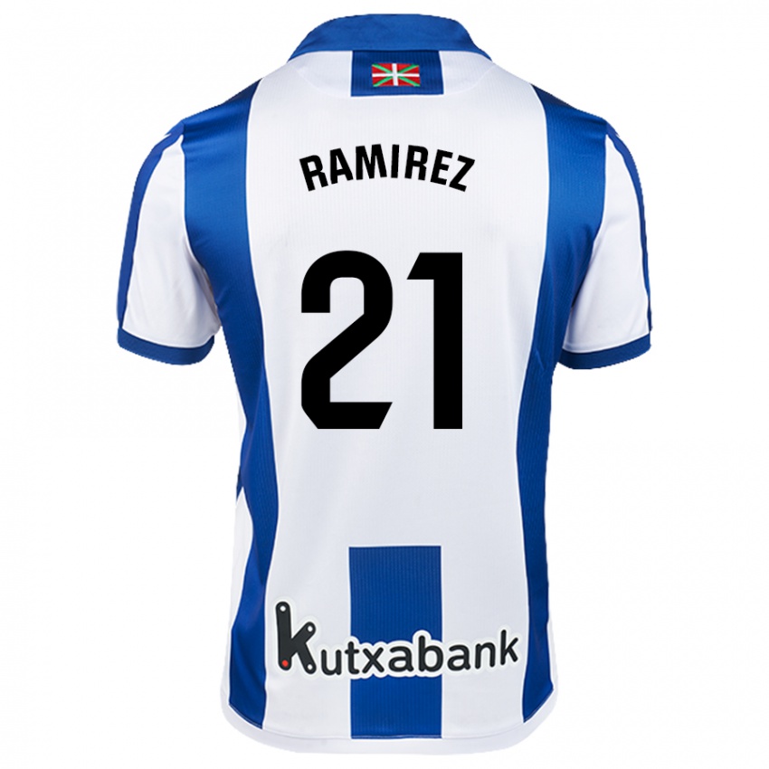 Kinder Emma Ramírez #21 Weiß Blau Heimtrikot Trikot 2024/25 T-Shirt Österreich