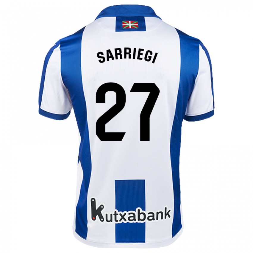 Kinder Nora Sarriegi #27 Weiß Blau Heimtrikot Trikot 2024/25 T-Shirt Österreich