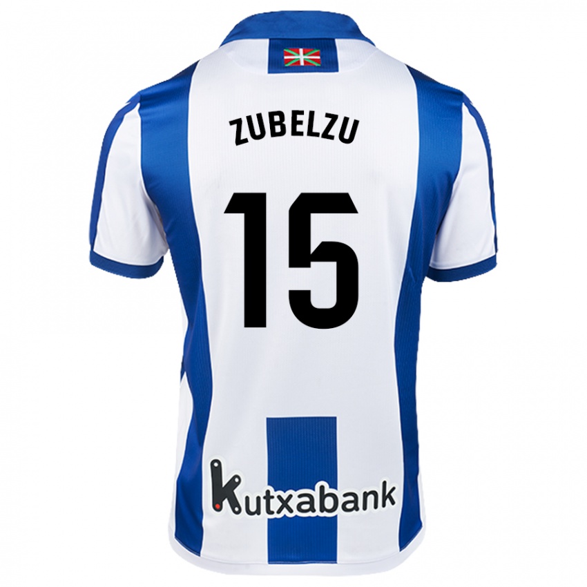 Kinder Julen Zubelzu #15 Weiß Blau Heimtrikot Trikot 2024/25 T-Shirt Österreich