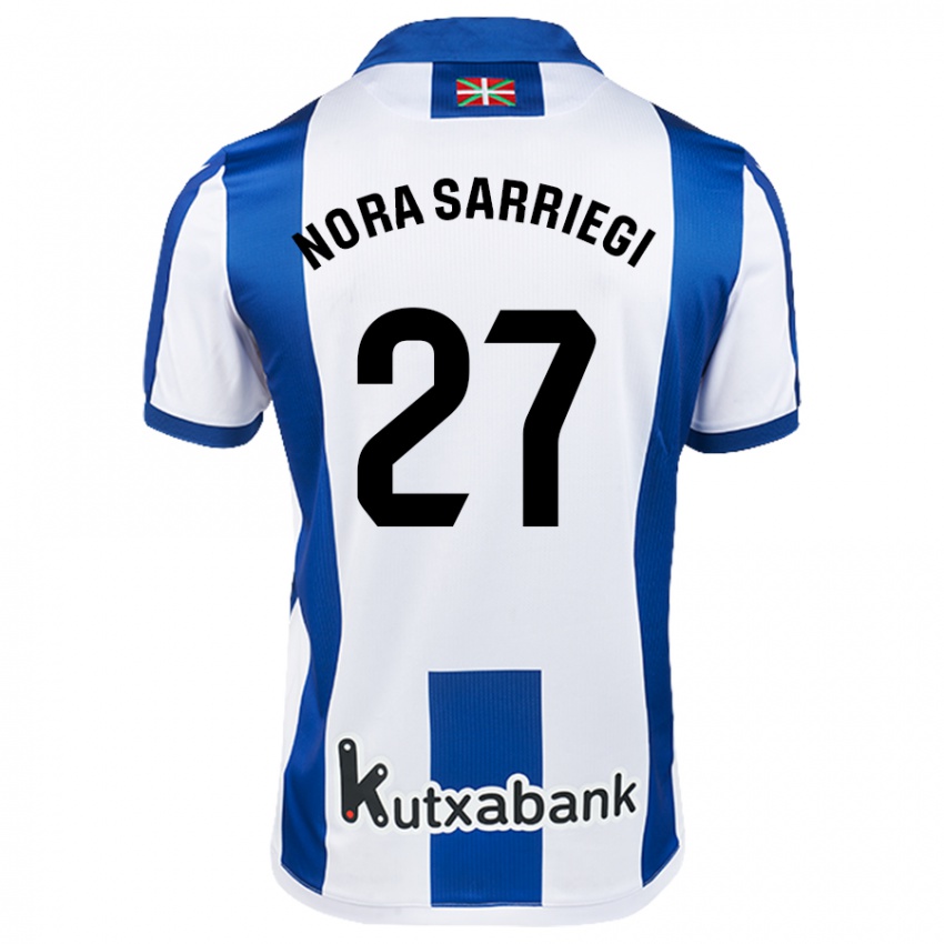 Kinder Nora Sarriegi Galdos #27 Weiß Blau Heimtrikot Trikot 2024/25 T-Shirt Österreich