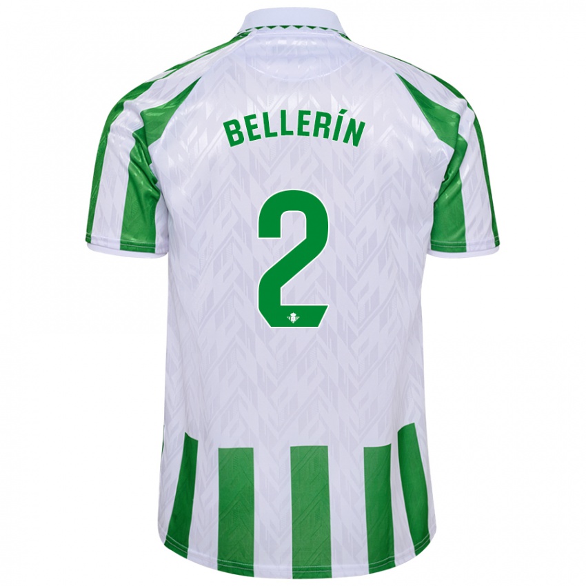 Kinder Hector Bellerin #2 Grün Weiße Streifen Heimtrikot Trikot 2024/25 T-Shirt Österreich