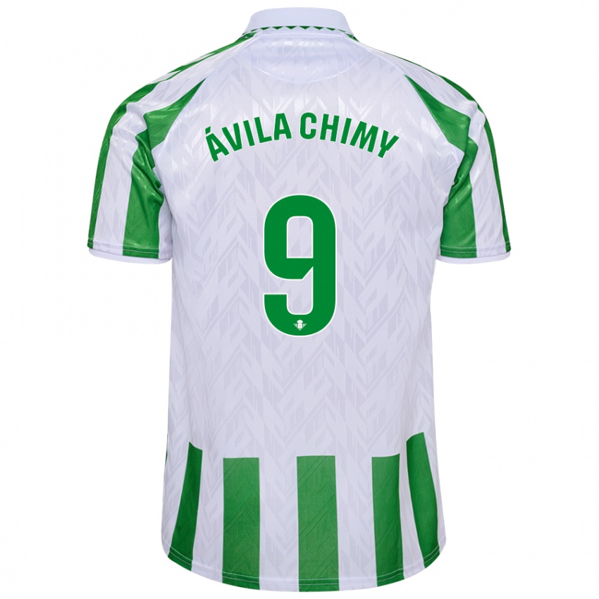 Kinder Chimy Ávila #9 Grün Weiße Streifen Heimtrikot Trikot 2024/25 T-Shirt Österreich