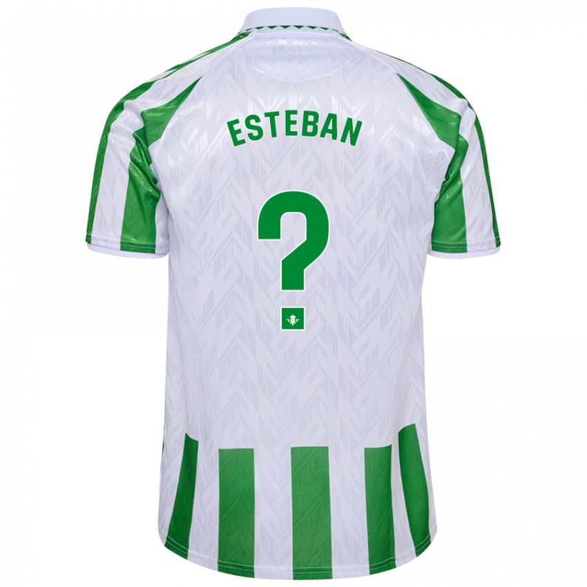 Kinder Paco Esteban #0 Grün Weiße Streifen Heimtrikot Trikot 2024/25 T-Shirt Österreich