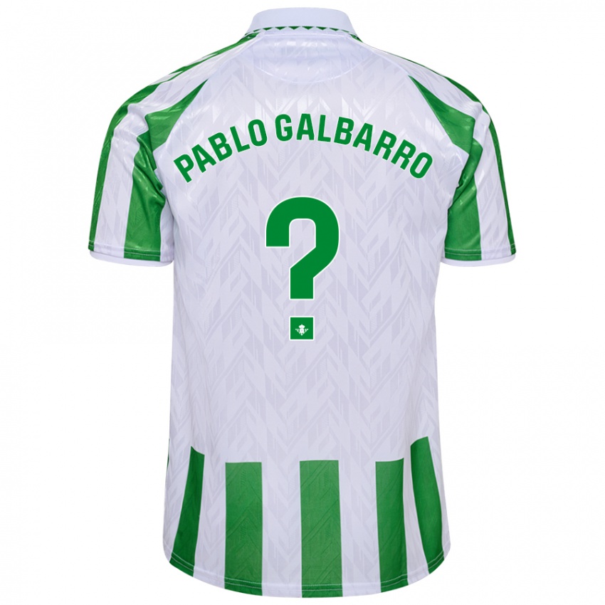 Kinder Juan Pablo Galbarro #0 Grün Weiße Streifen Heimtrikot Trikot 2024/25 T-Shirt Österreich