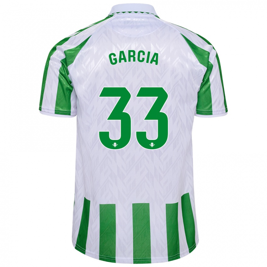 Kinder Pablo García #33 Grün Weiße Streifen Heimtrikot Trikot 2024/25 T-Shirt Österreich