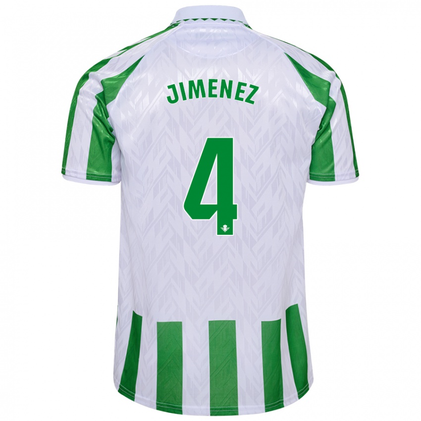 Kinder María Jiménez Gutiérrez #4 Grün Weiße Streifen Heimtrikot Trikot 2024/25 T-Shirt Österreich