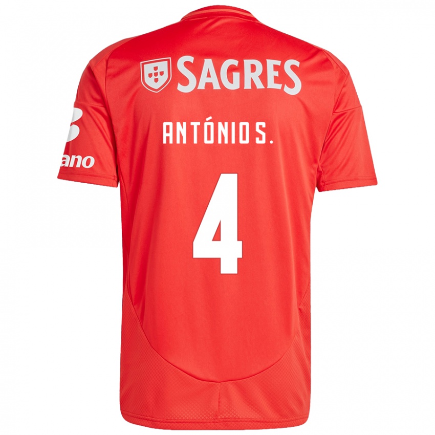 Kinder António Silva #4 Rot Weiß Heimtrikot Trikot 2024/25 T-Shirt Österreich